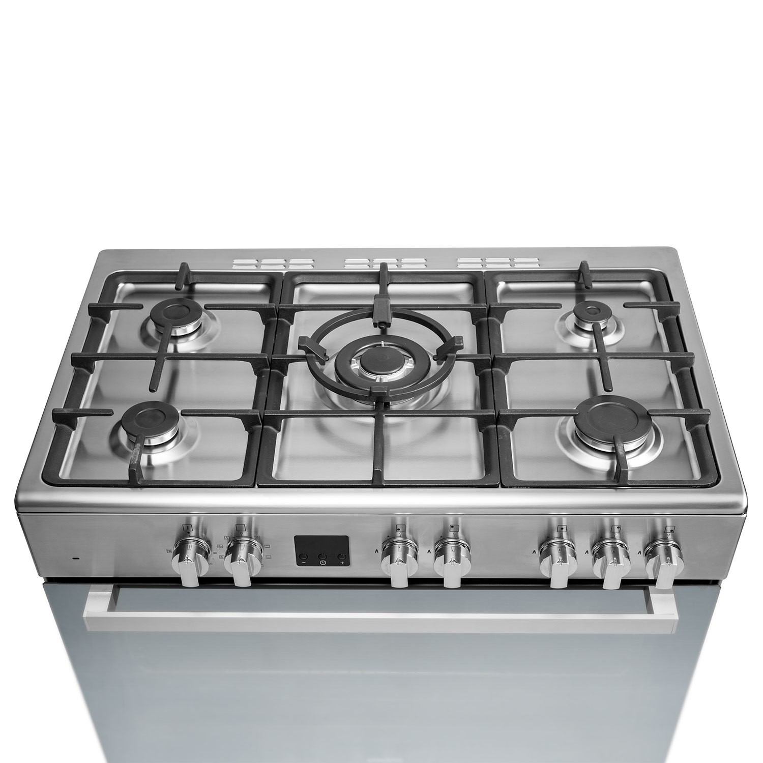 electriQ 90cm Dual Fuel Range Cooker with Mirror Door Finish - Stainless Steel - Image 8