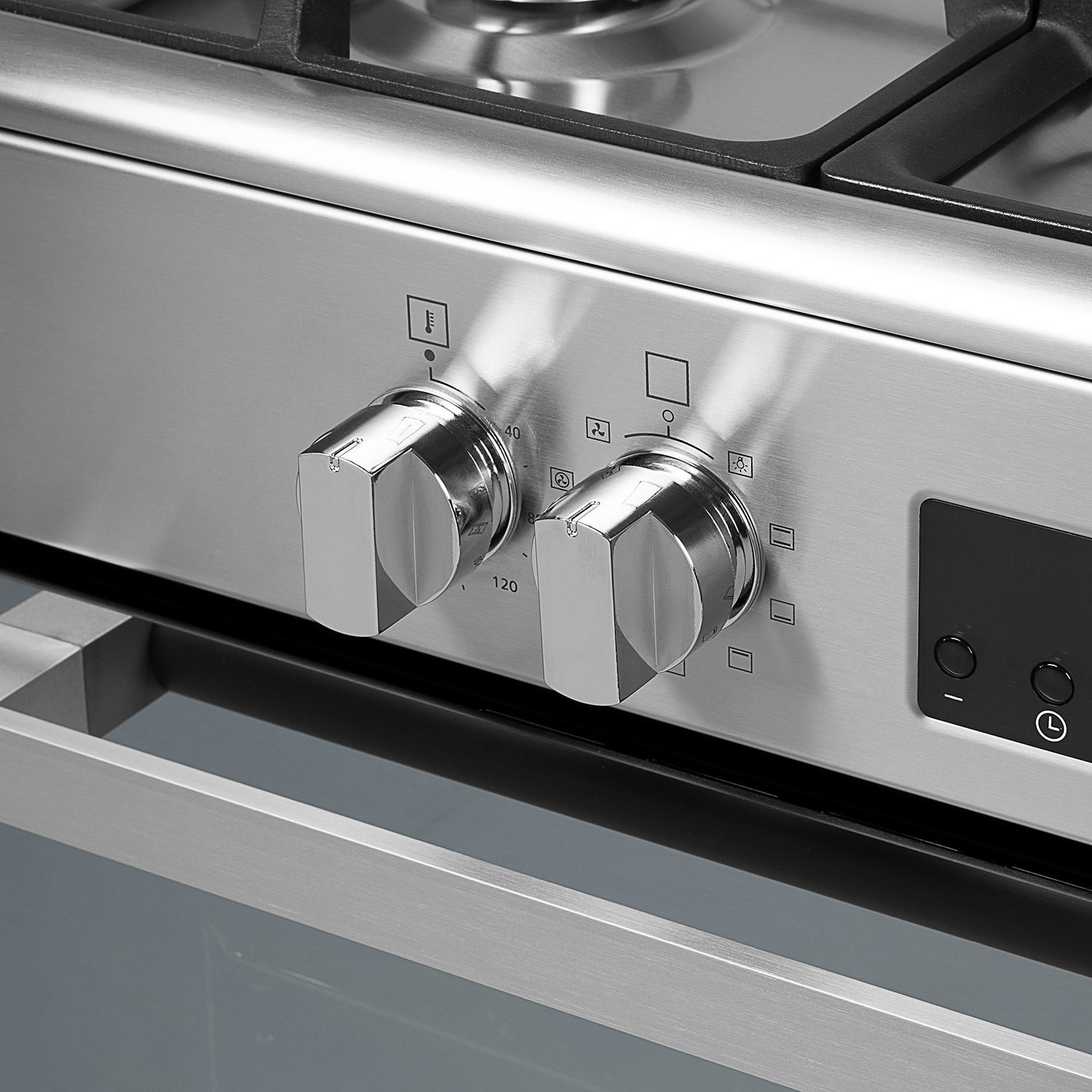 electriQ 90cm Dual Fuel Range Cooker with Mirror Door Finish - Stainless Steel - Image 6
