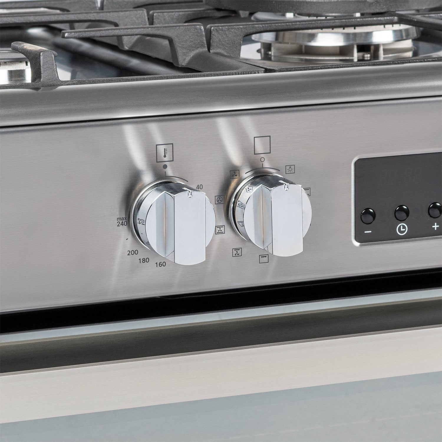electriQ 90cm Dual Fuel Range Cooker with Mirror Door Finish - Stainless Steel - Image 5