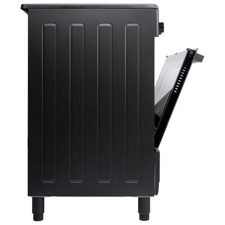 electriQ 90cm Single Cavity Range Cooker with Ceramic Hob - Black - Image 4