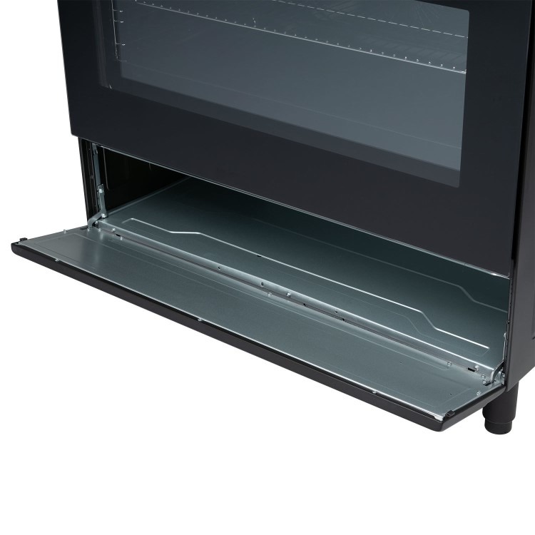 electriQ 90cm Single Cavity Range Cooker with Ceramic Hob - Black - Image 5