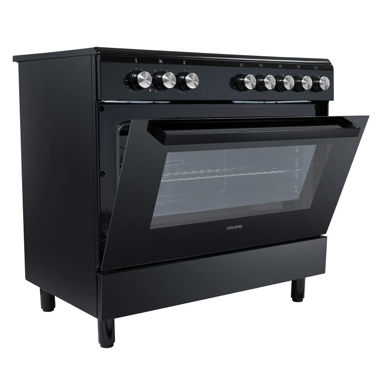 Refurbished electriQ EQRANGE90SINDK 90cm Single Cavity Induction Range Cooker Black - Image 2