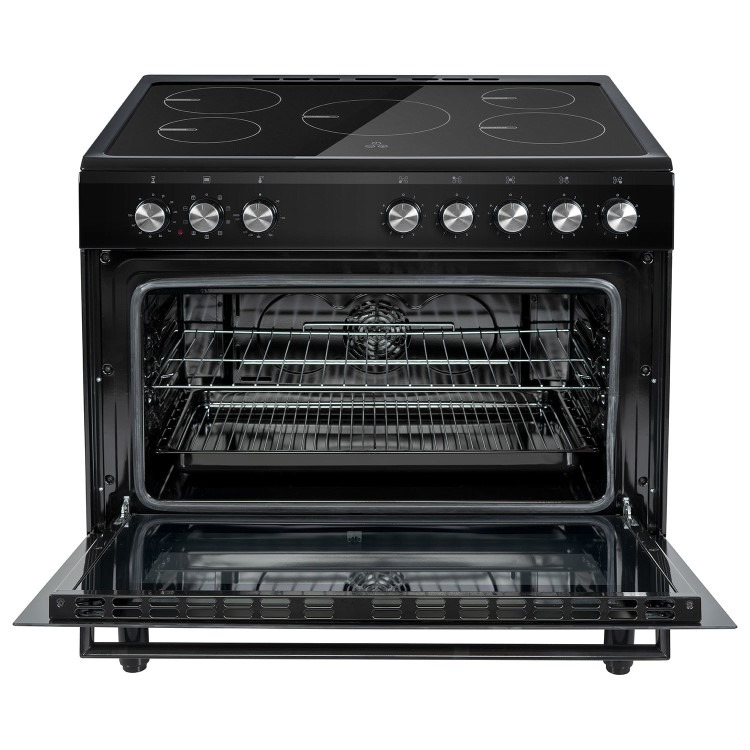 Refurbished electriQ EQRANGE90SINDK 90cm Single Cavity Induction Range Cooker Black - Image 4