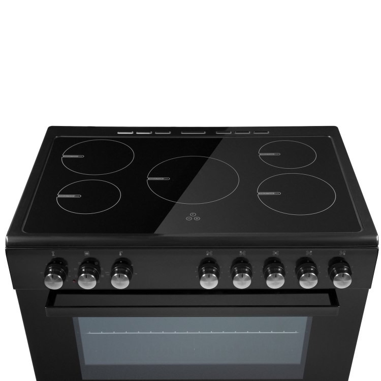 Refurbished electriQ EQRANGE90SINDK 90cm Single Cavity Induction Range Cooker Black - Image 6