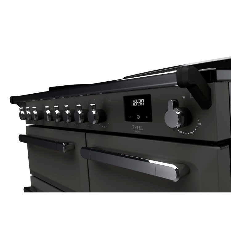 Rangemaster Estel Deluxe 100cm Induction Range Cooker - Slate + Chrome - Image 3