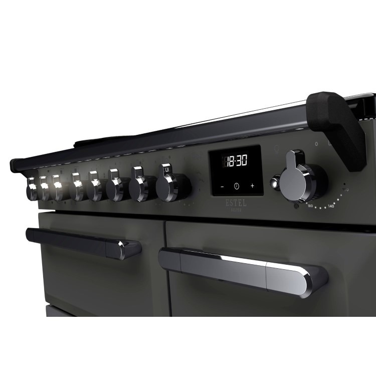 Rangemaster Estel Deluxe 90cm Induction Range Cooker - Slate + Chrome - Image 3