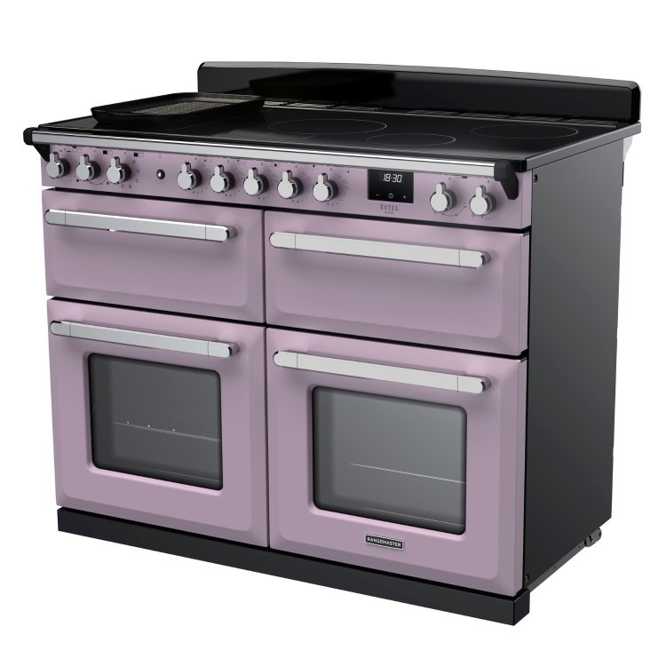 Rangemaster Estel Deluxe 110cm Induction Range Cooker - Heather + Chrome - Image 2