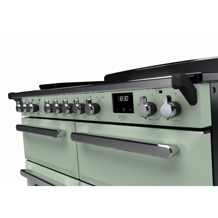Rangemaster Estel Deluxe 110cm Induction Range Cooker - Mint + Chrome - Image 2