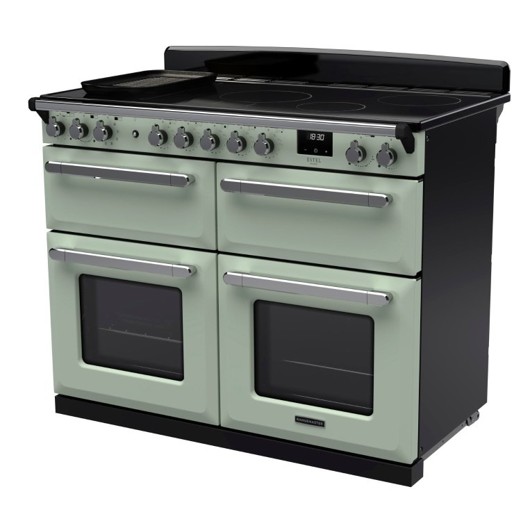 Rangemaster Estel Deluxe 110cm Induction Range Cooker - Mint + Chrome - Image 3