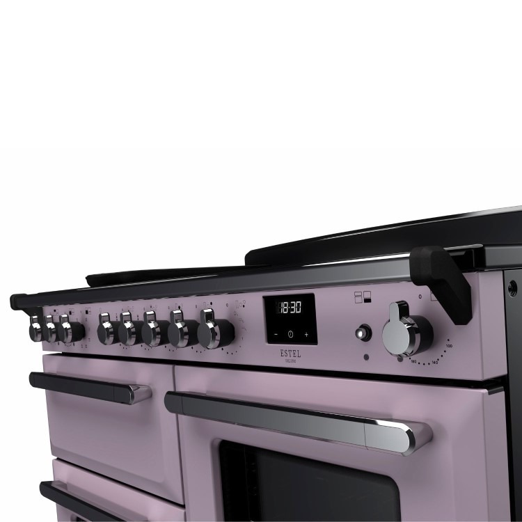 Rangemaster Estel Deluxe 110cm Induction Range Cooker - Heather + Chrome - Image 3