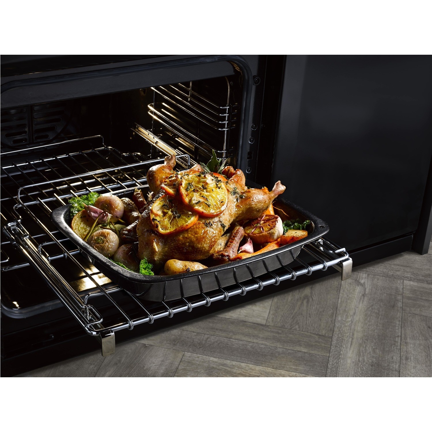 Refurbished Stoves Sterling S1100DF 110cm Dual Fuel Range Cooker Black - Image 5