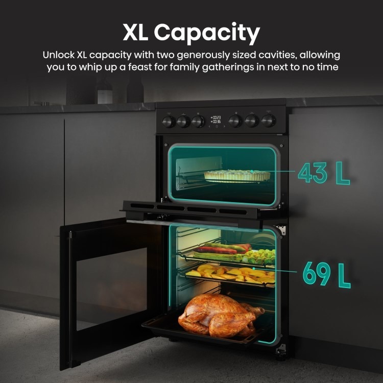 Hisense 50cm Electric Cooker with Air Fry - Black - Image 4