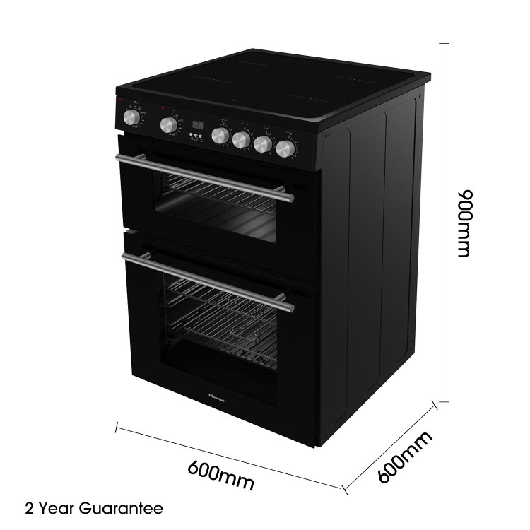 Hisense 60cm Electric Cooker - Black - Image 12