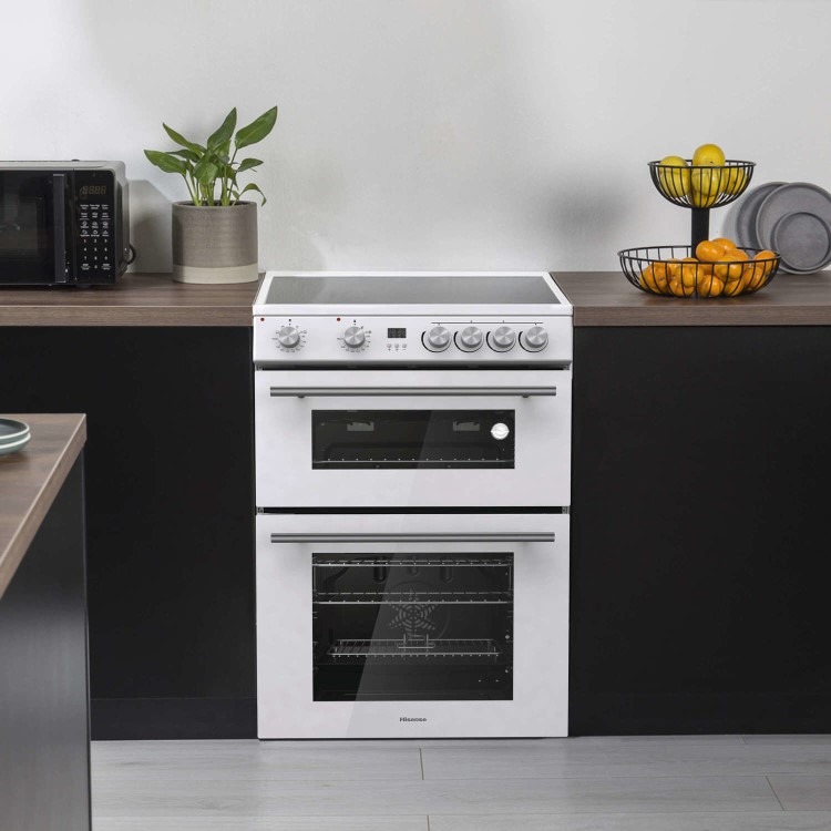 Hisense 60cm Electric Cooker - White - Image 2