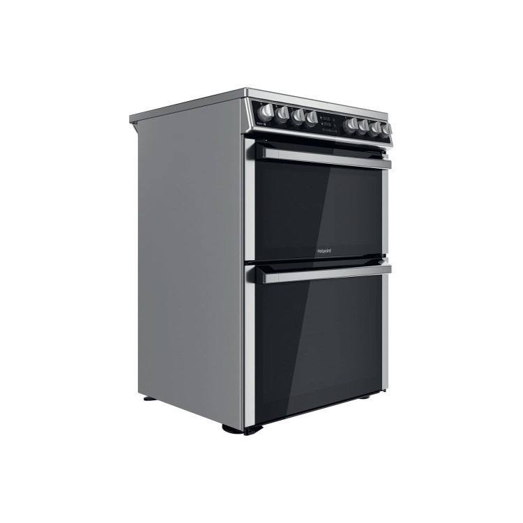 Hotpoint 60cm Double Fan Oven Electric Cooker - Stainless Steel - Image 2