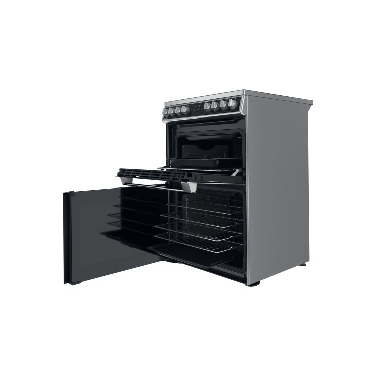 Hotpoint 60cm Double Fan Oven Electric Cooker - Stainless Steel - Image 4