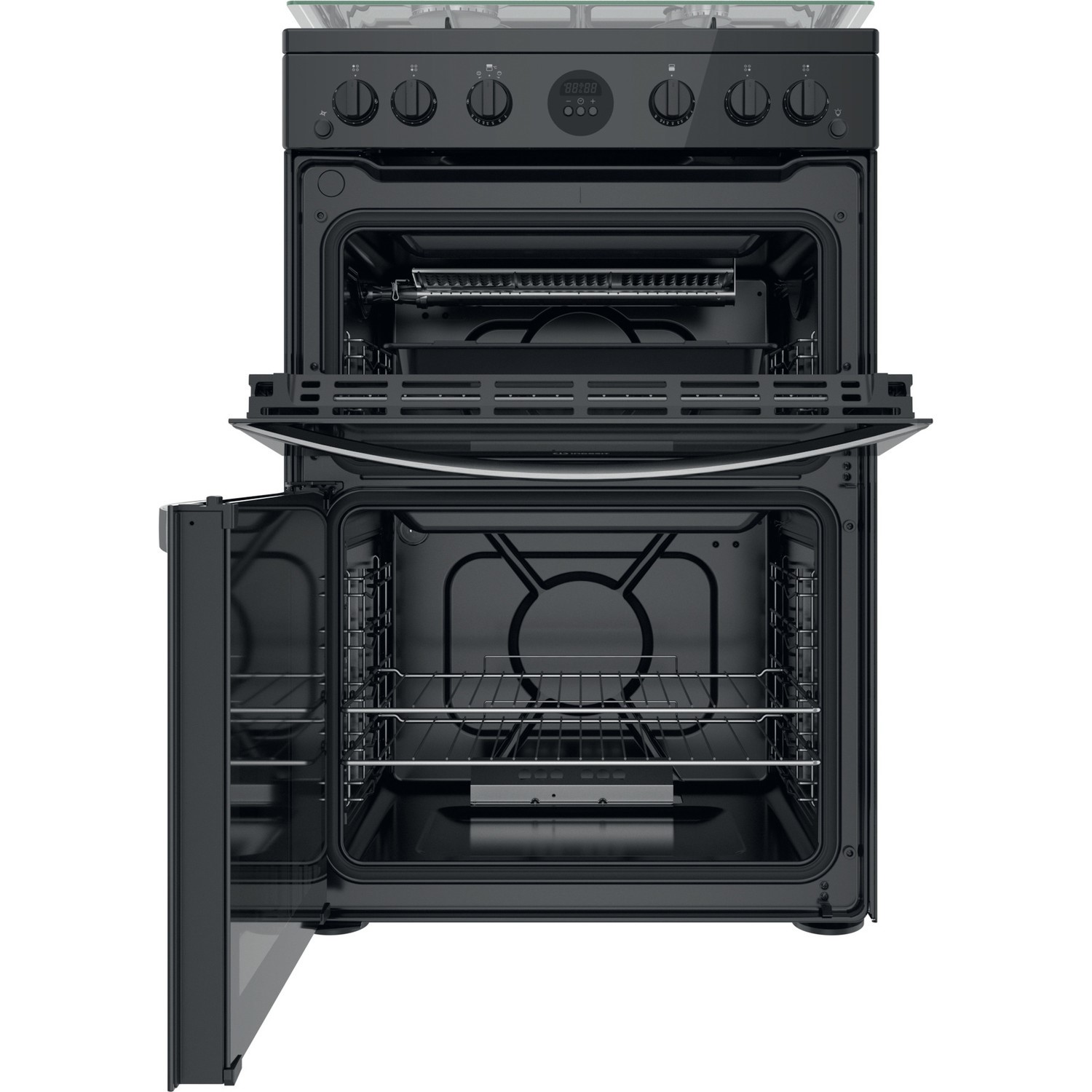 Indesit 60cm Gas Cooker - Black - Image 3