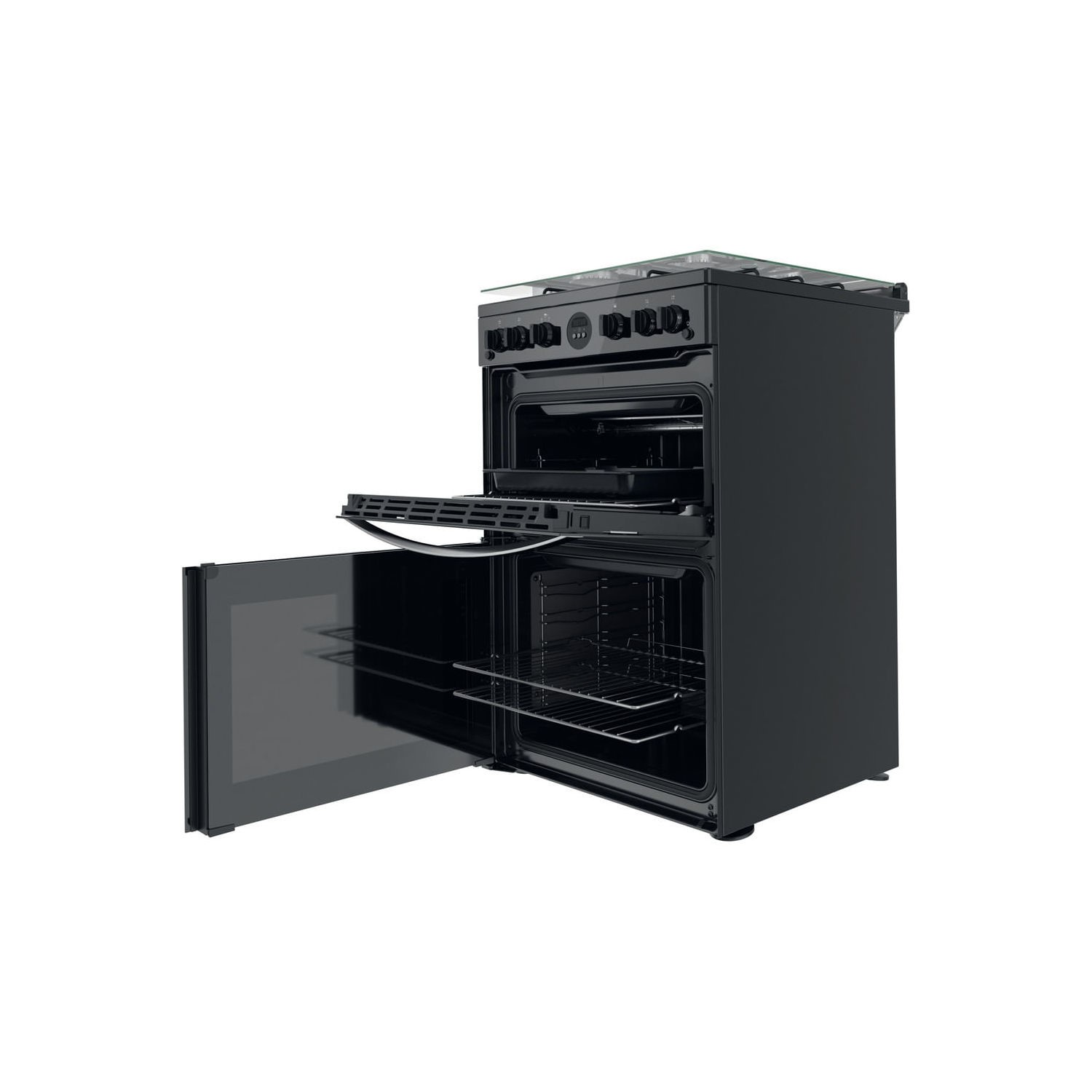 Indesit 60cm Gas Cooker - Black - Image 4
