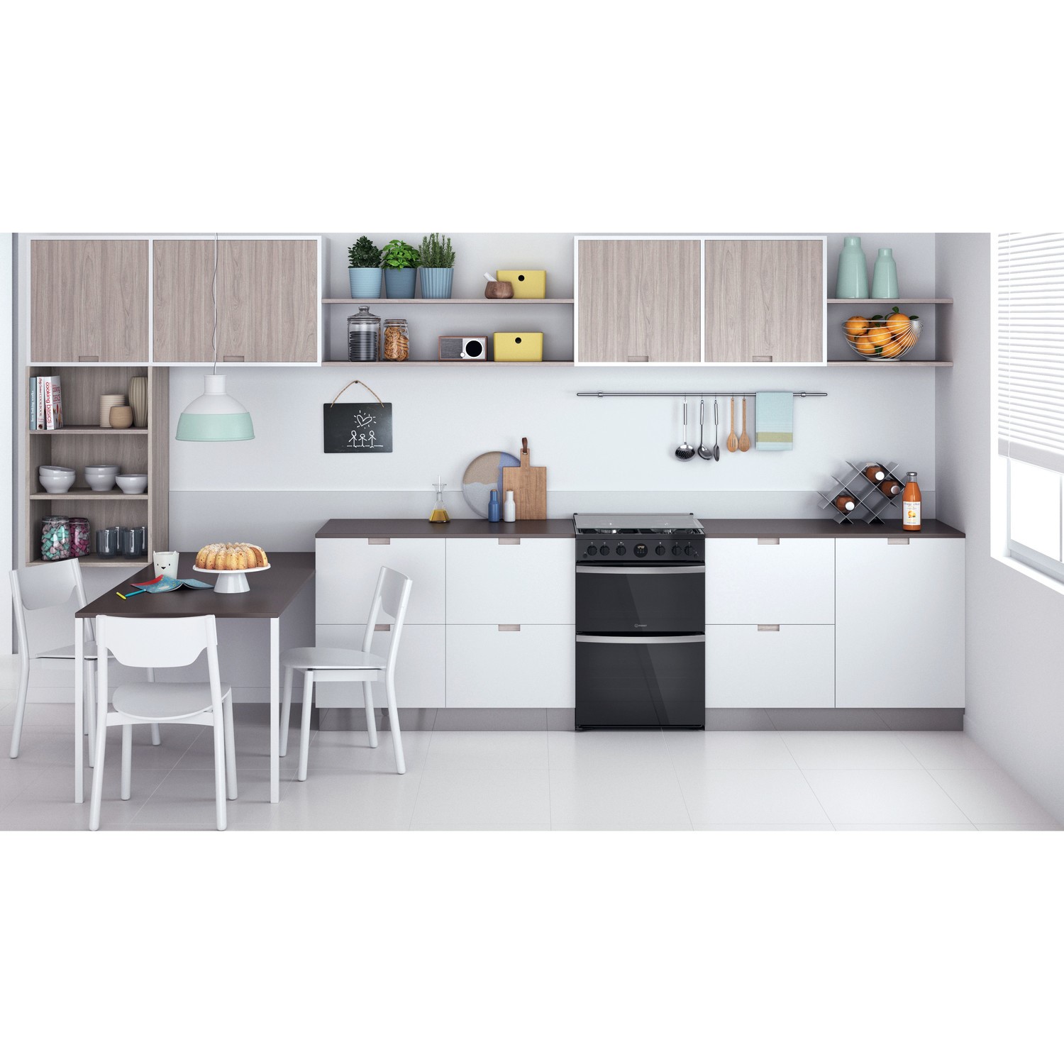 Indesit 60cm Gas Cooker - Black - Image 5