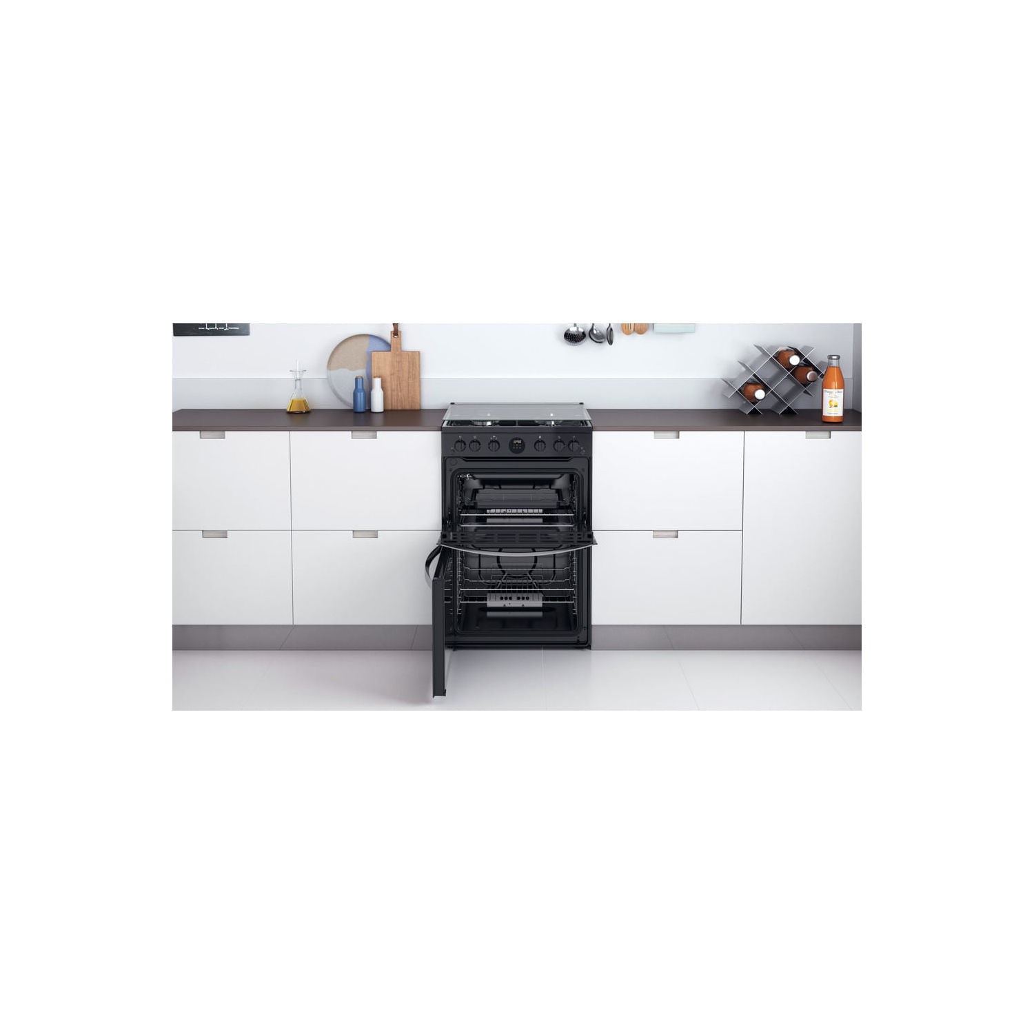 Indesit 60cm Gas Cooker - Black - Image 6