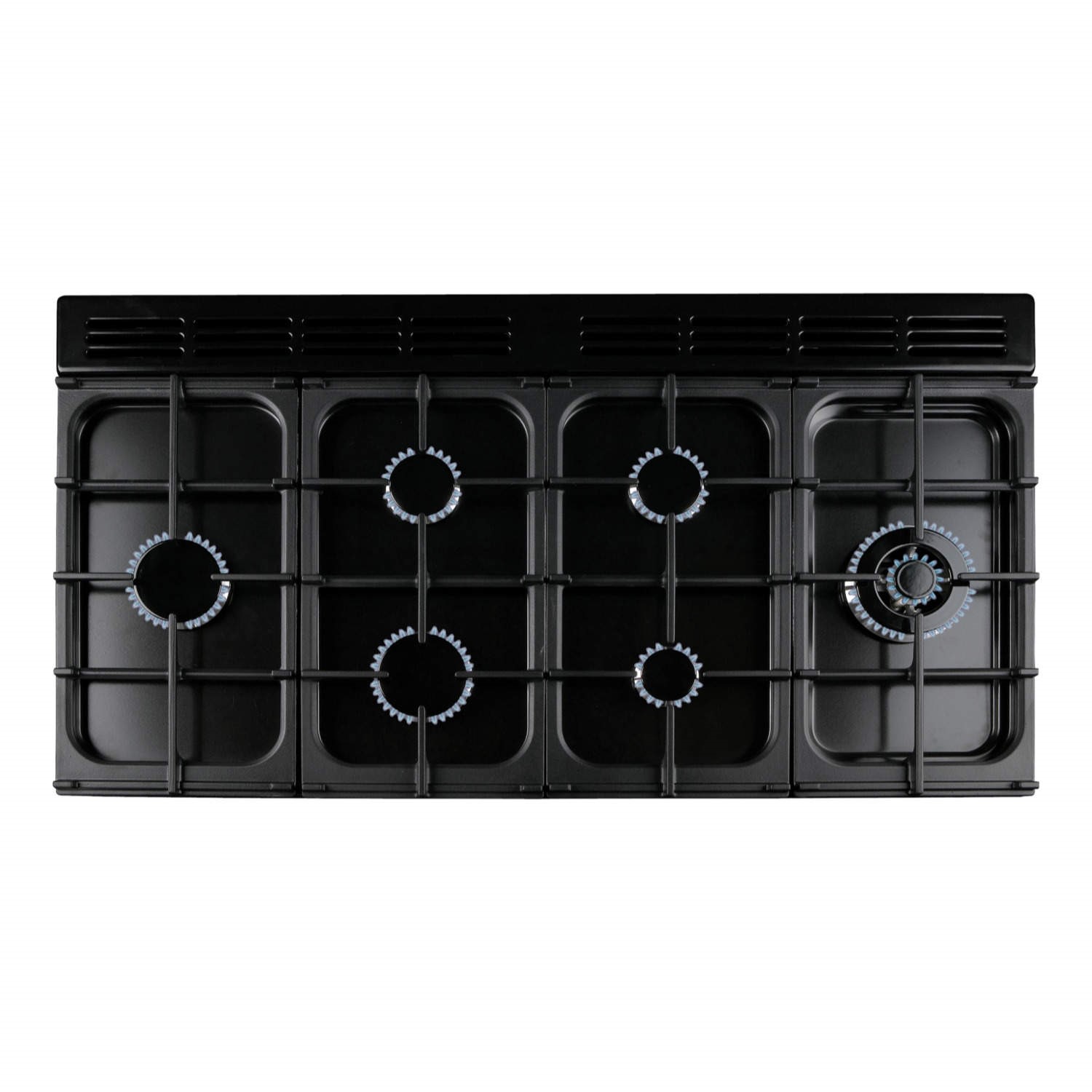 Rangemaster Kitchener 100cm Dual Fuel Range Cooker - Black - Image 2