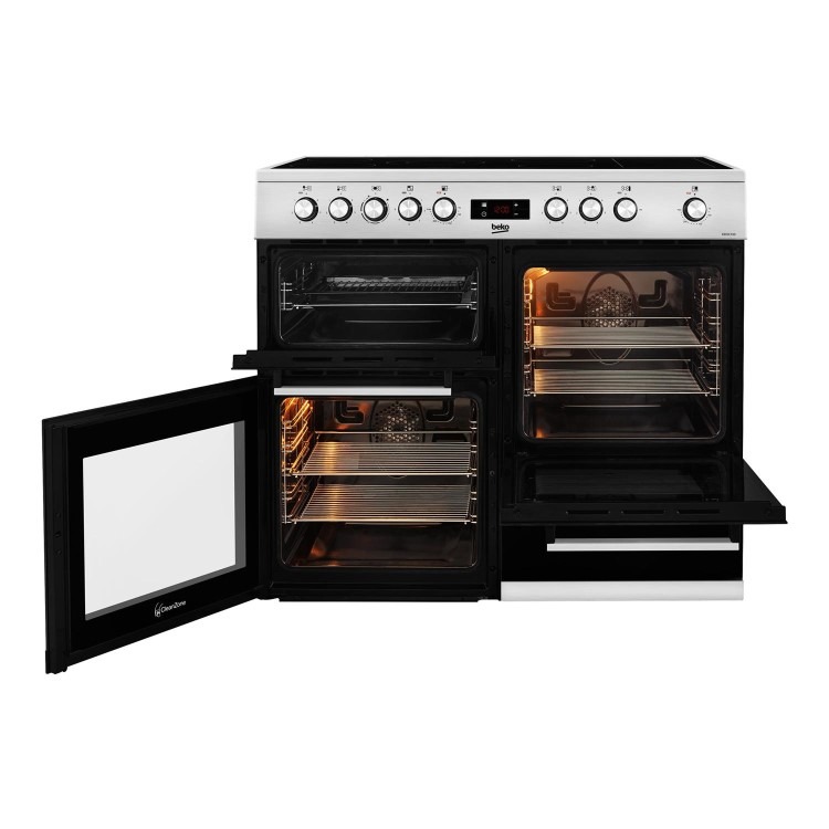 Beko 100cm Electric Range Cooker - Stainless Steel - Image 3