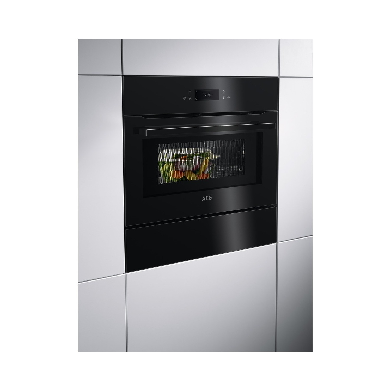 AEG 8000 Series Built-In Combination Microwave Oven with Grill - Black - Image 4