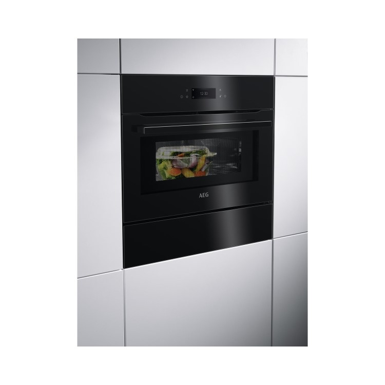 AEG 8000 Series Built-In Combination Microwave Oven with Grill - Black - Image 2