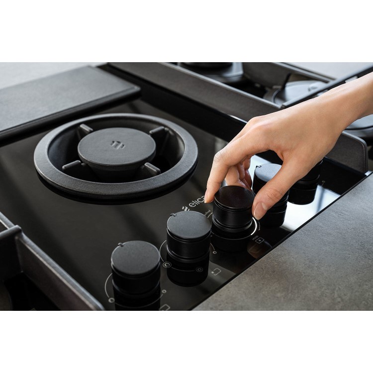 Elica NikolaTesla Flame 88cm Gas Venting Hob - Recirculation Only - Black - Image 6