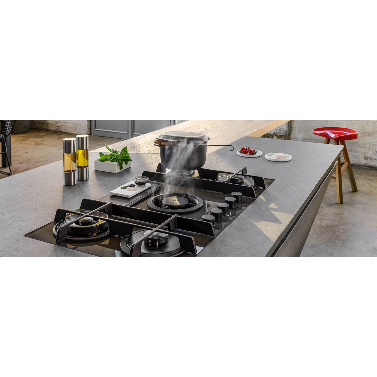 Elica NikolaTesla Flame 88cm Gas Venting Hob - Recirculation Only - Grey - Image 3