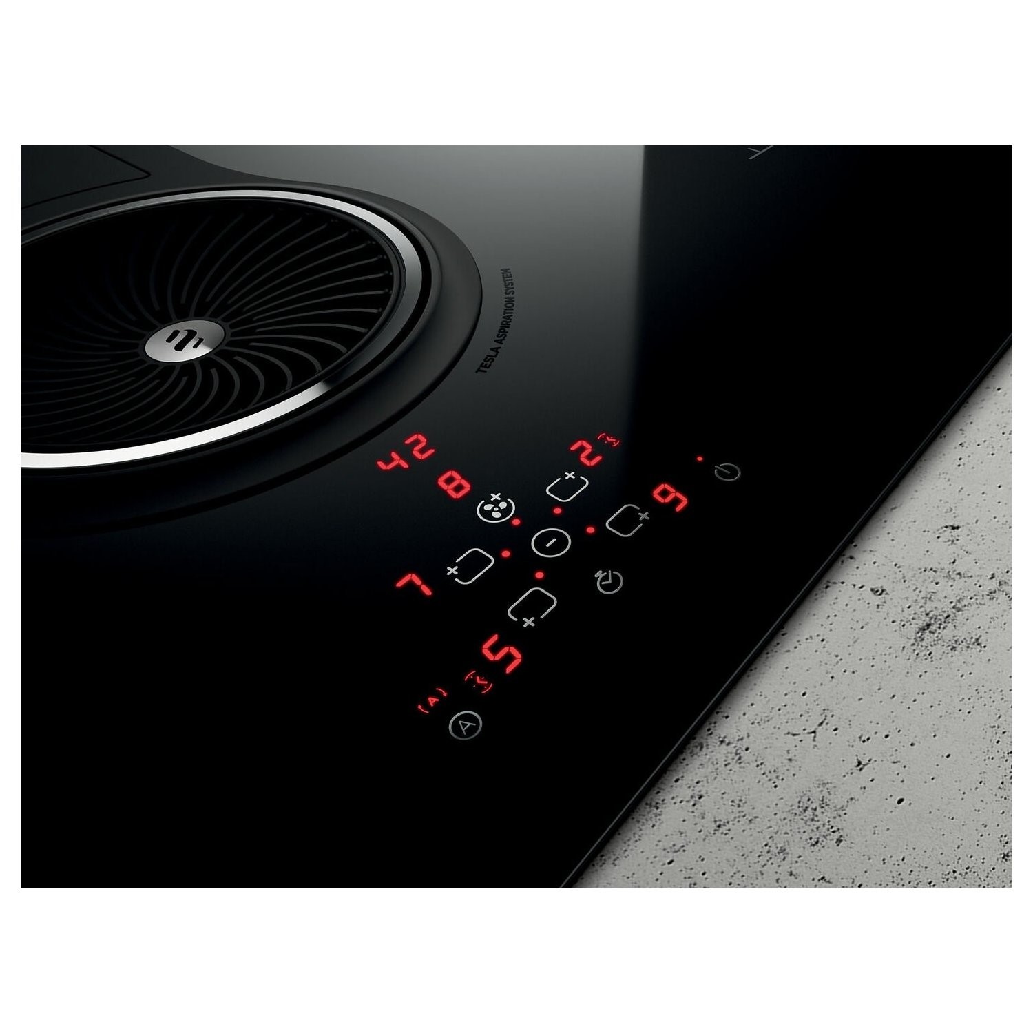 Refurbished Elica NikolaTesla NT-ONE-RC 4 Zone Induction Hob with Built-In Extractor Recirculation Model - Image 6