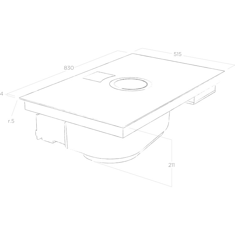 Elica NikolaTesla Switch 83cm Induction Venting Hob - Recirculation Only - Image 9