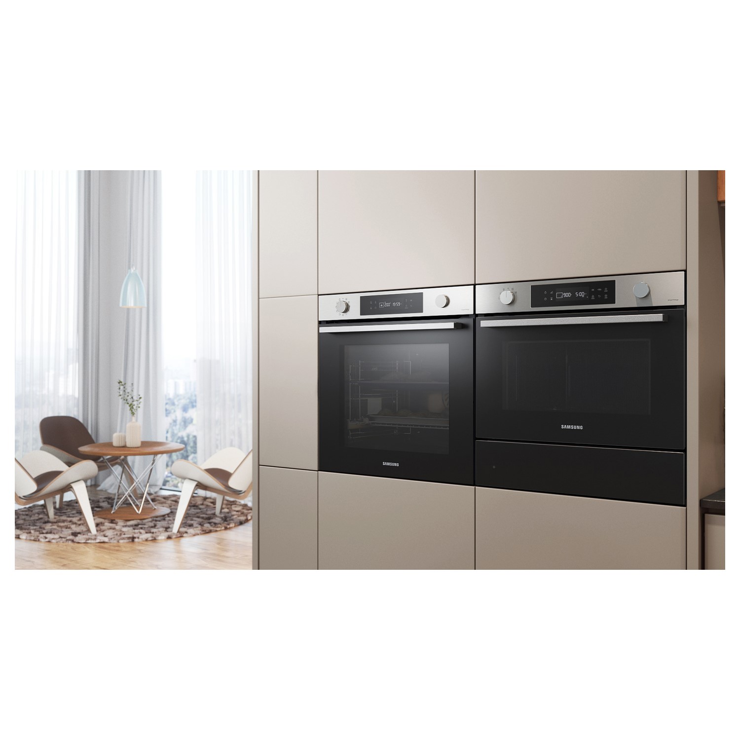Refurbished Samsung Series 4 NV7B41307AS 60cm Single Built In Electric Oven Stainless Steel - Image 10