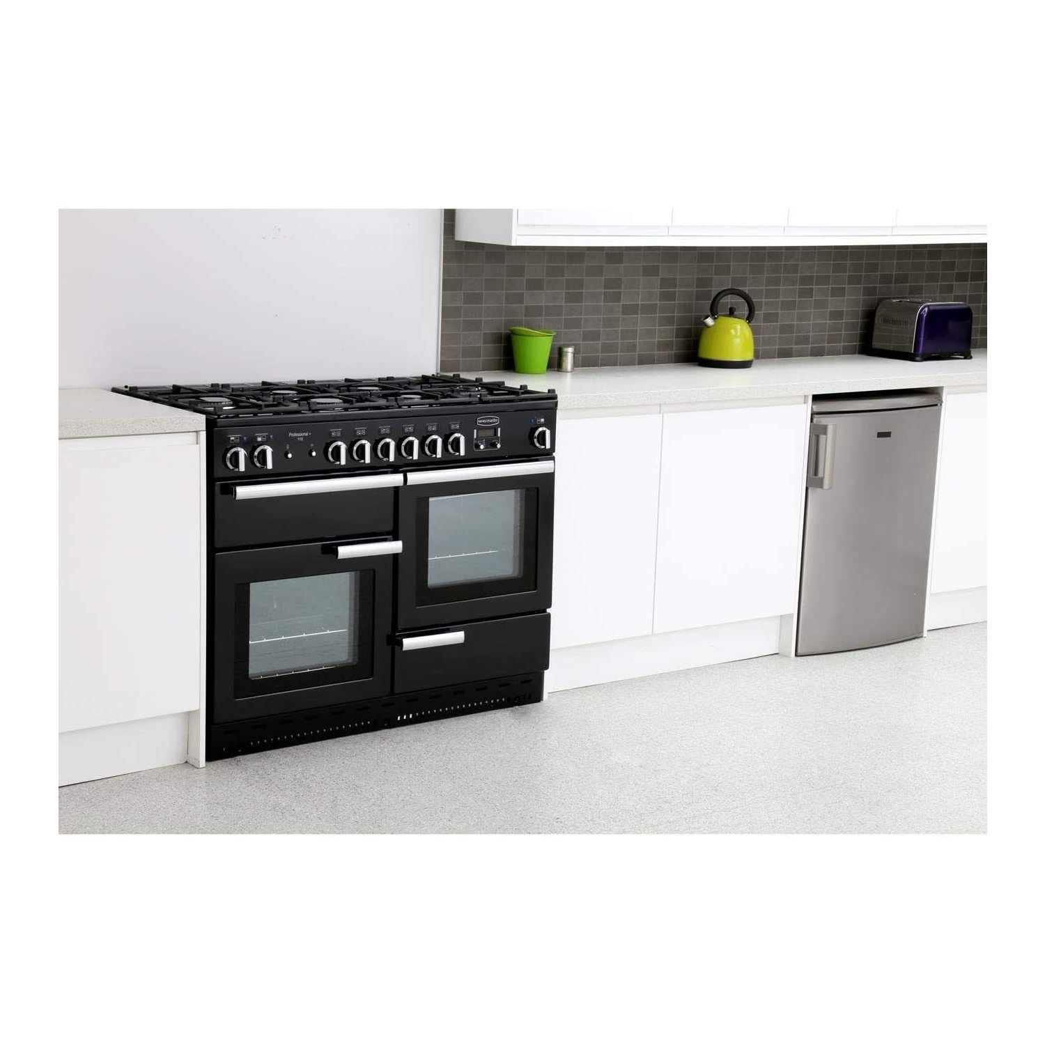 Rangemaster Professional Plus 110cm Dual Fuel Range Cooker - Black - Image 3
