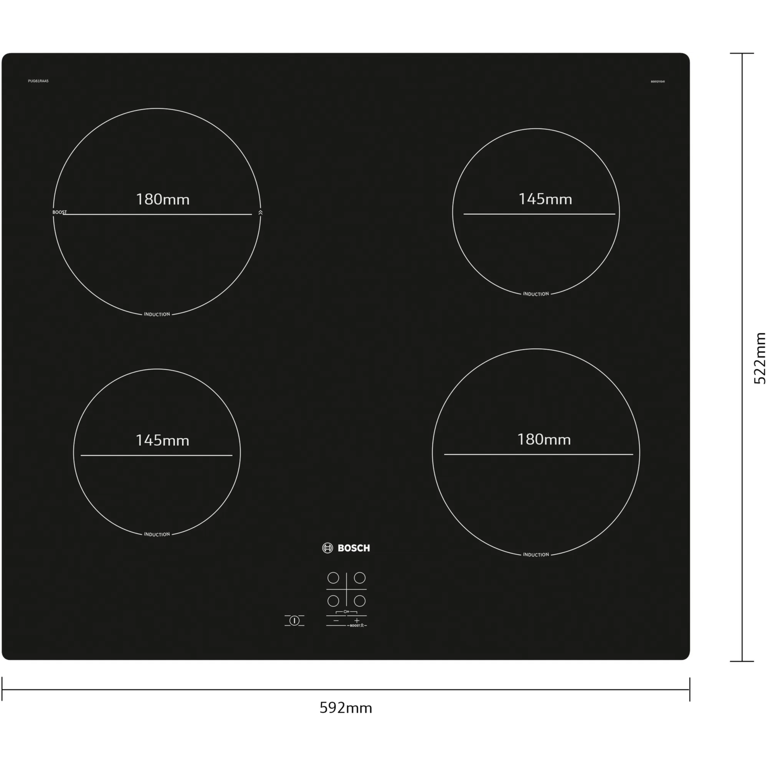 Bosch Series 2 60cm 4 Zone Induction Hob With Boost Zone - Image 5