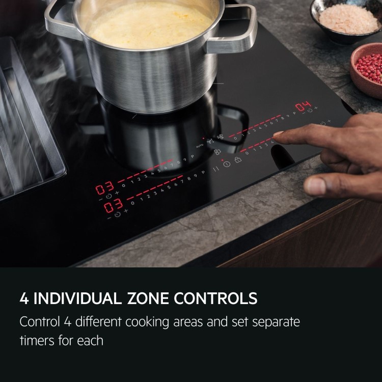AEG 6000 Series 80 cm 4 Zone Venting Induction Hob - Black - Image 12
