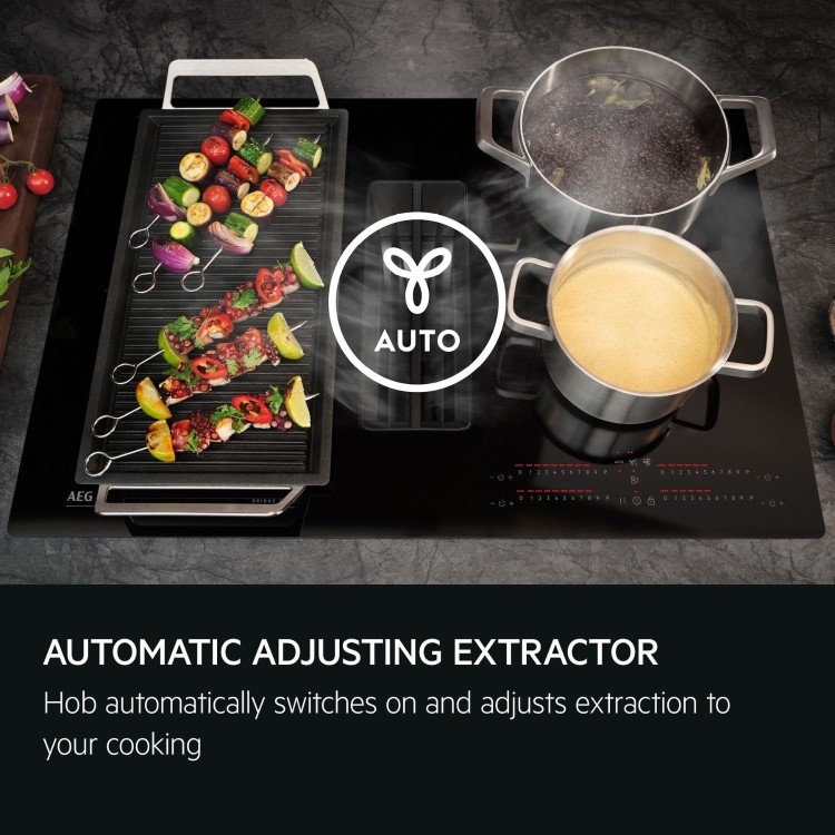 AEG 6000 Series 80 cm 4 Zone Venting Induction Hob - Black - Image 14