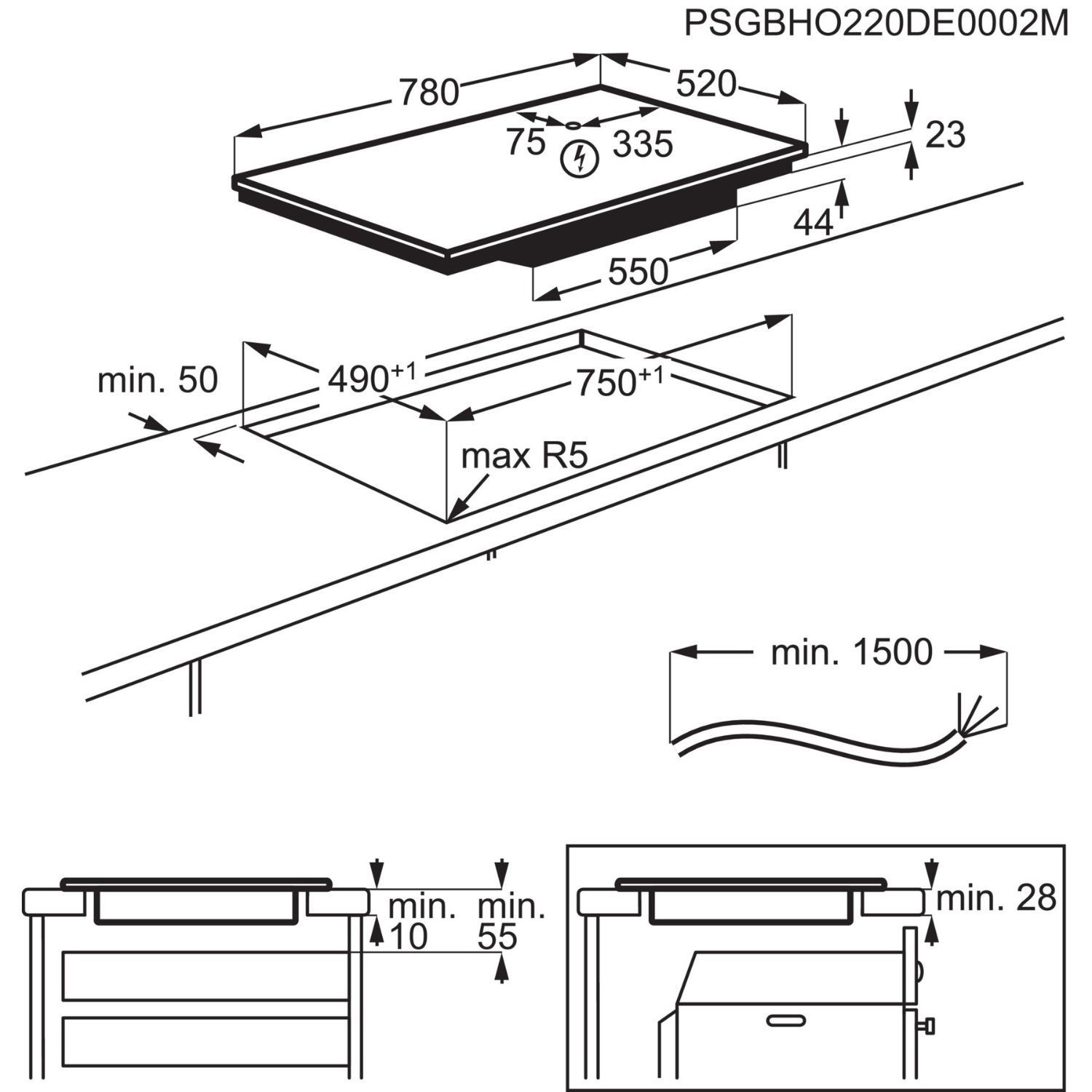 AEG 6000 Series 80cm 5 Zone Induction Hob - Image 7