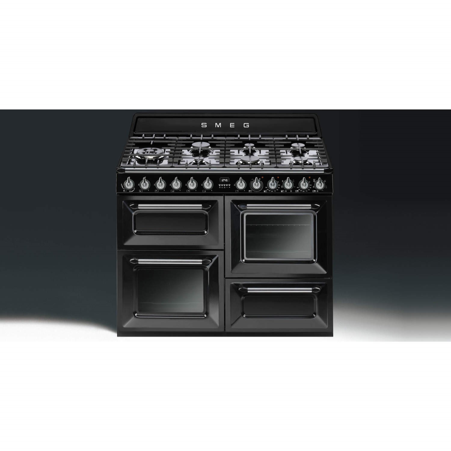 Smeg Victoria 110cm Dual Fuel Range Cooker - Black - Image 4