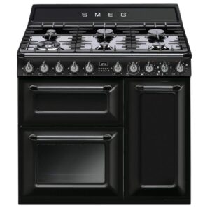 Smeg Victoria 90cm Dual Fuel Range Cooker - Black