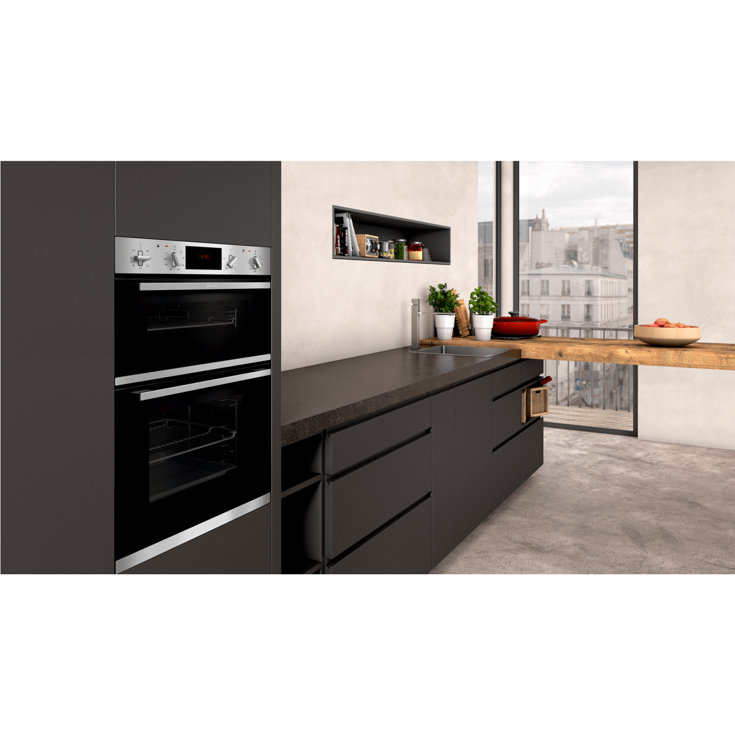 Neff N30 Built-In Electric Double Oven - Stainless Steel - Image 2