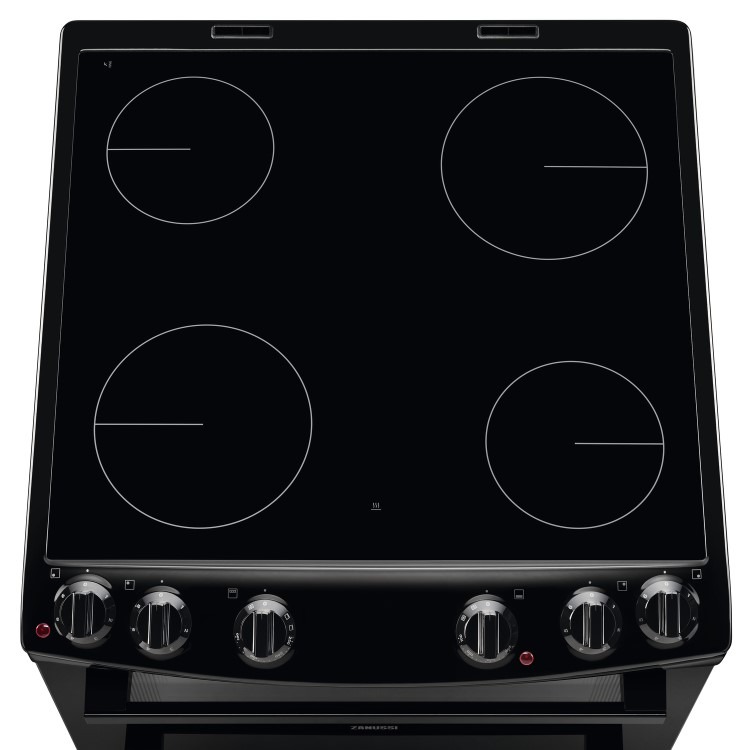 Refurbished Zanussi ZCV66050BA 60cm Double Oven Electric Cooker with Ceramic Hob Black - Image 7
