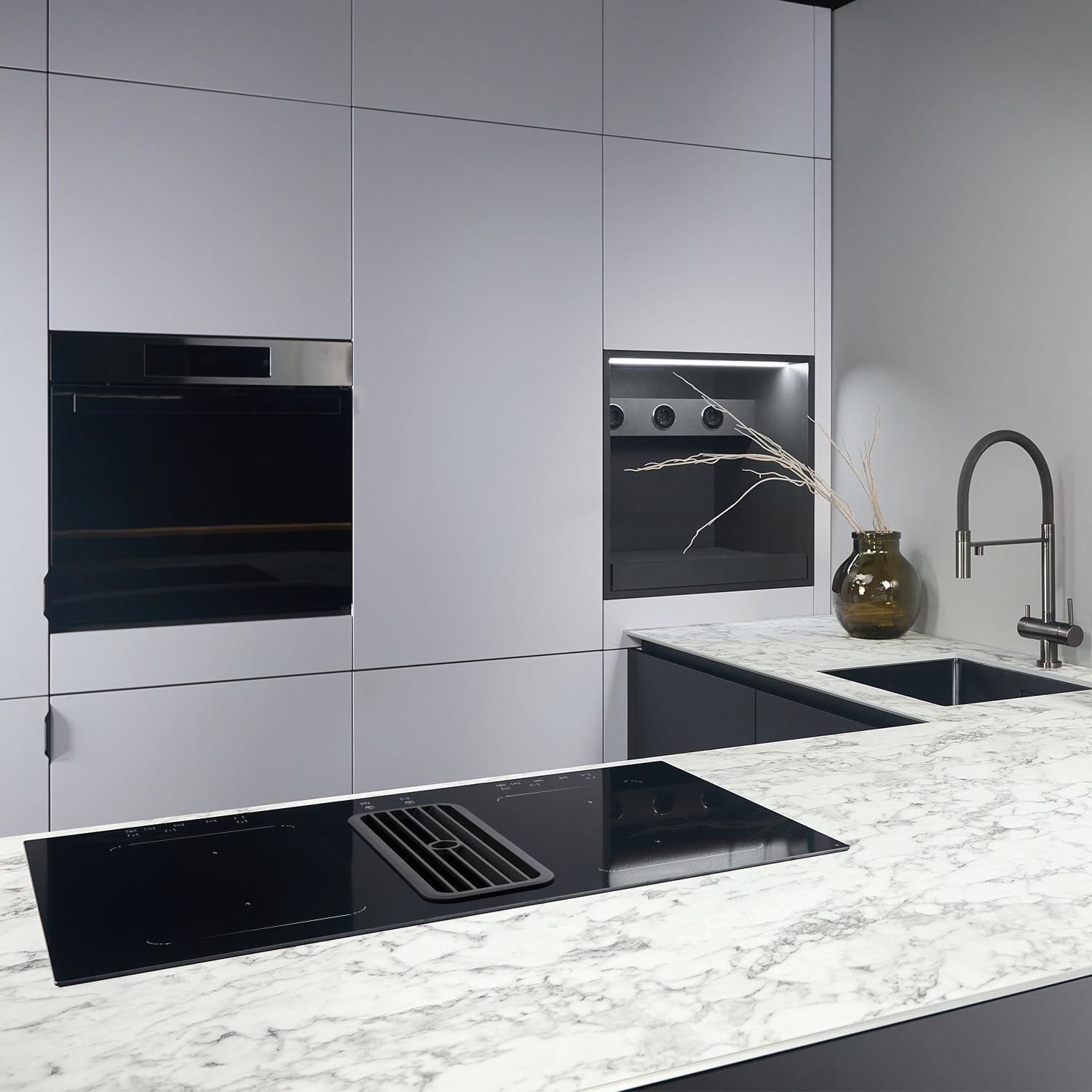 electriQ 80cm 4 Zone Venting Induction Hob with 2 Flex Zones - Image 4