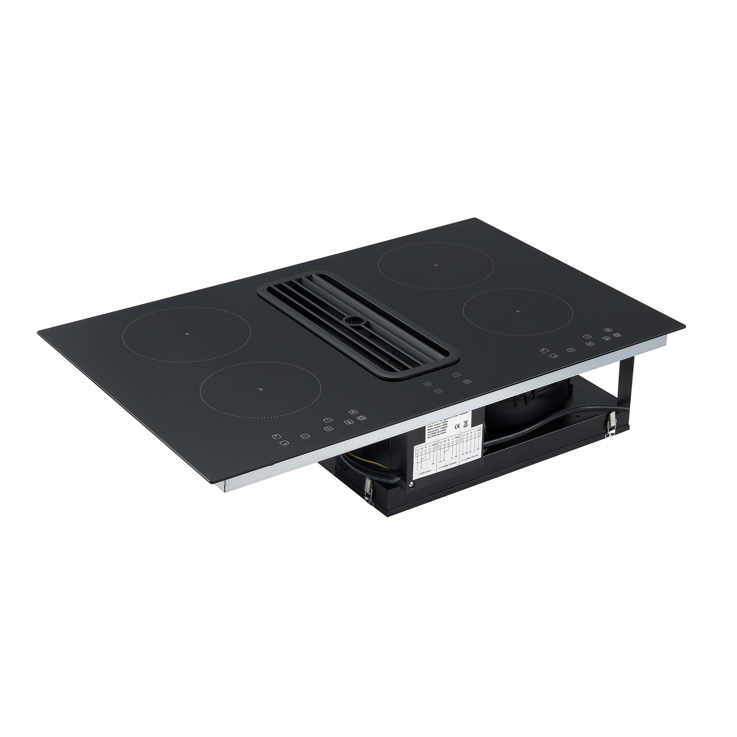 electriQ 80cm 4 Zone Venting Induction Hob - Image 2
