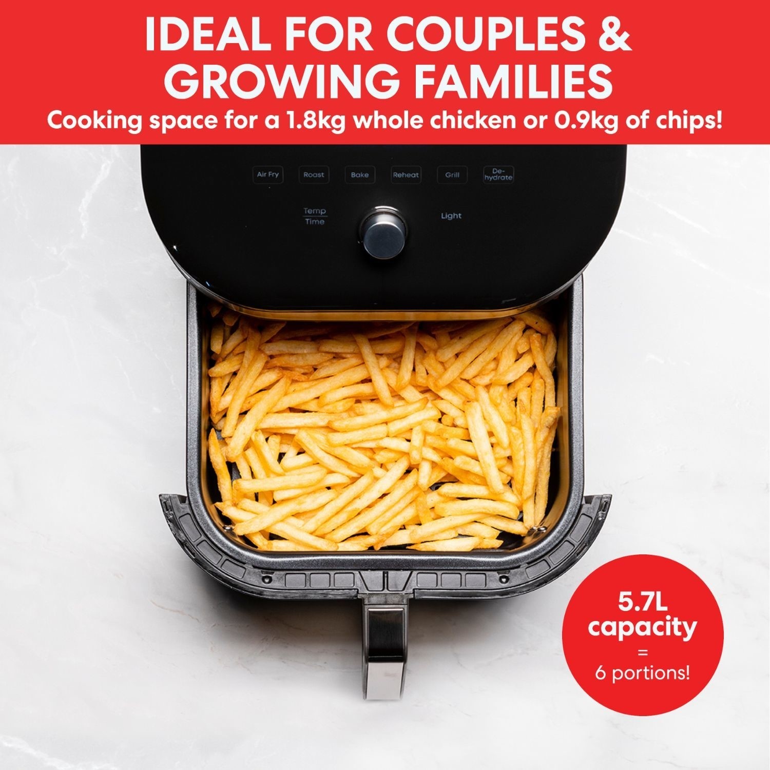 Instant Pot Vortex Plus 6-in-1 5.7L Air Fryer with ClearCook - Black - Image 4