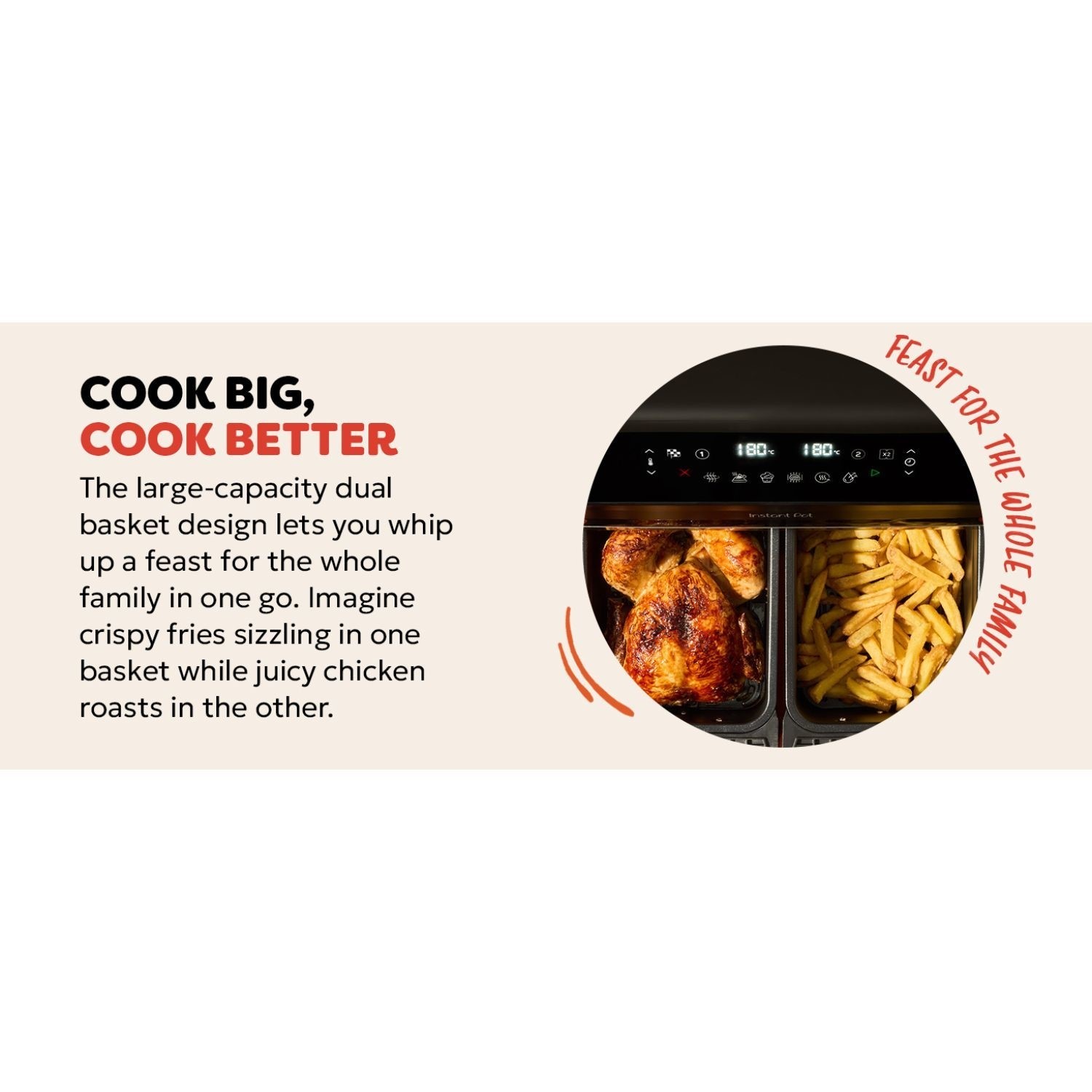 Instant Pot Vortex Dual 8-in-1 8L Air Fryer - Black - Image 9