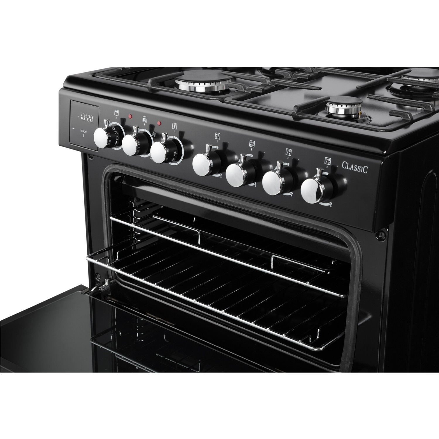Rangemaster Classic 60cm Gas Cooker - Black - Image 4