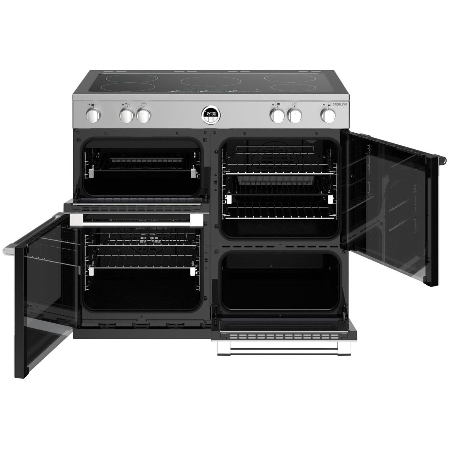 Refurbished Stoves Sterling S1000Ei MK22 100cm Electric Induction Range Cooker Stainless Steel - Image 2