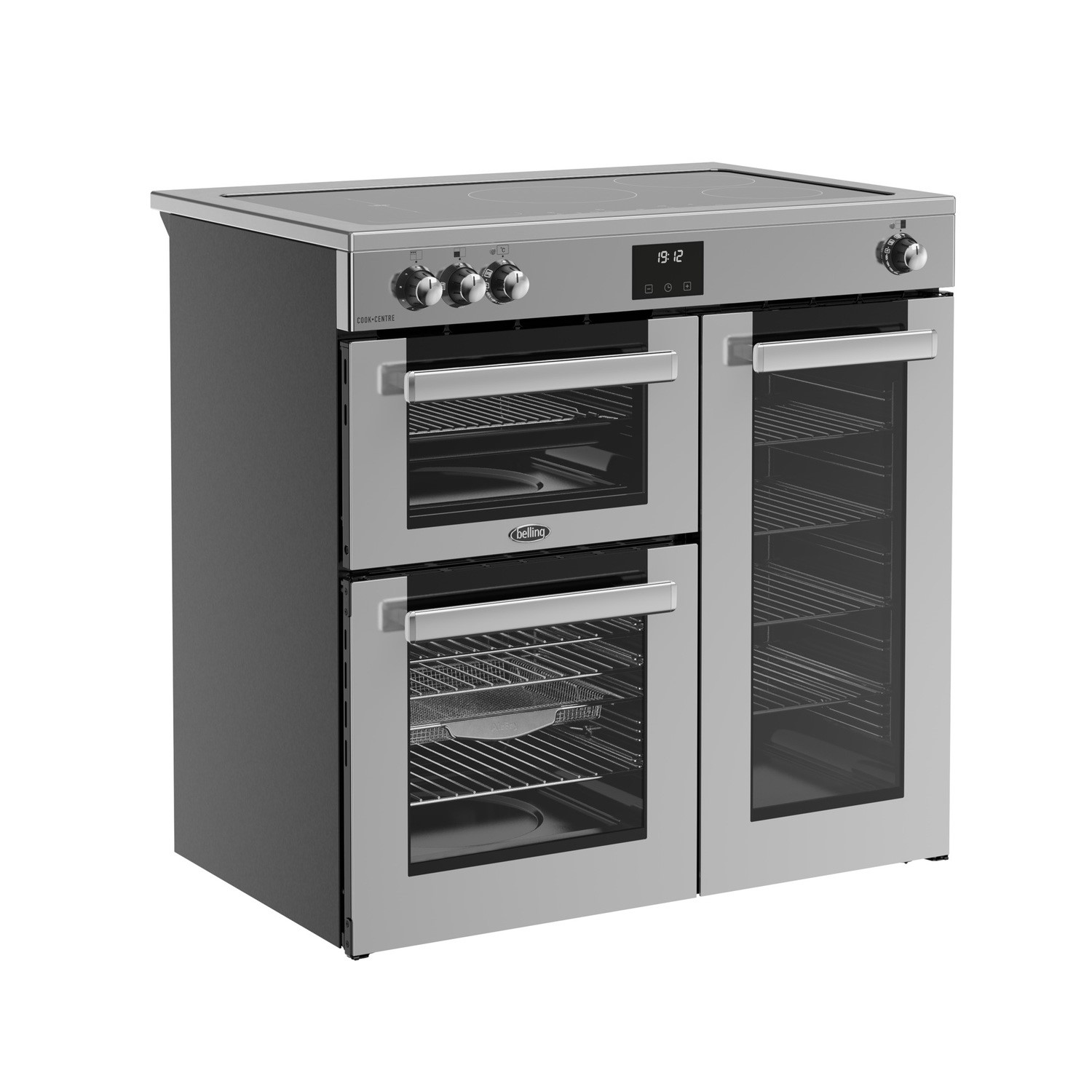 Belling Cookcentre 90cm Electric Induction Range Cooker - Stainless Steel - Image 4