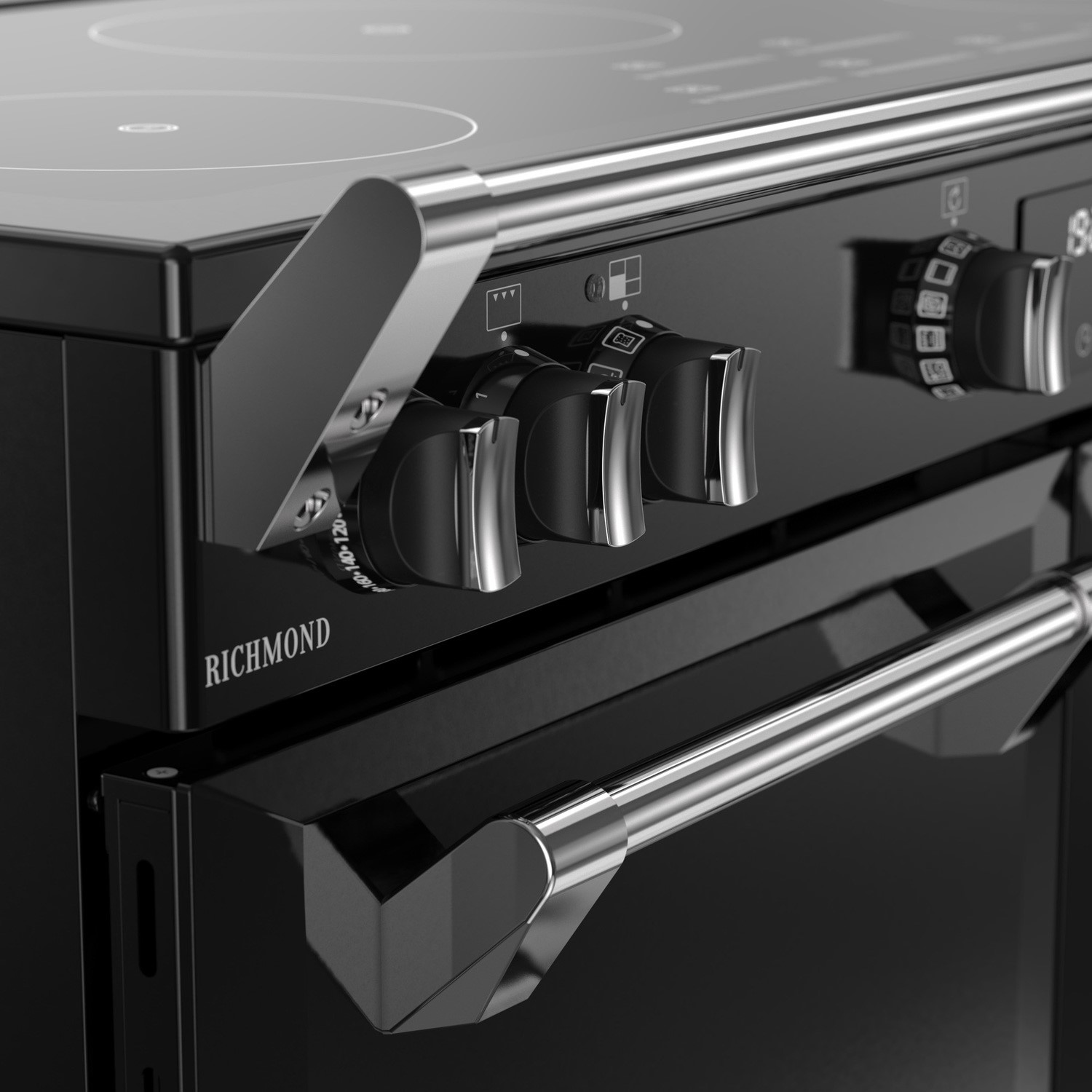 Stoves Richmond 100cm Electric Induction Range Cooker - Black - Image 4